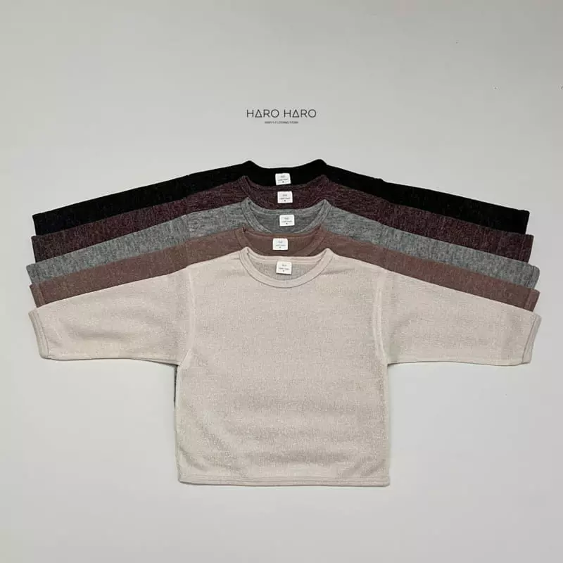 Haro Haro - Korean Children Fashion - #childrensboutique - Baguette Bocashi Knit Tee - 12
