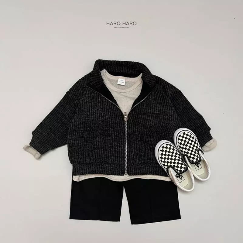 Haro Haro - Korean Children Fashion - #designkidswear - Cookie Knit Zip-up - 11