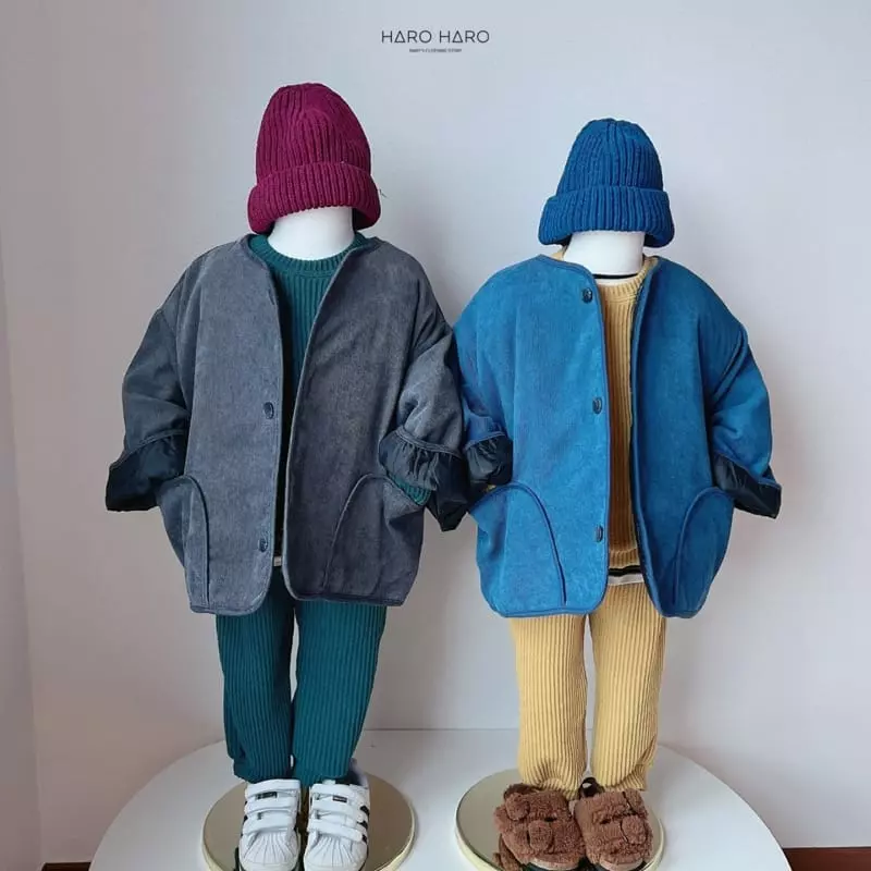 Haro Haro - Korean Children Fashion - #designkidswear - Rugby Bear Knit Top Bottom Set - 4