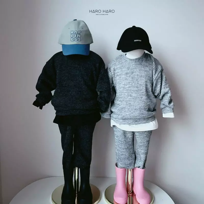 Haro Haro - Korean Children Fashion - #discoveringself - Brownie Knit Top Bottom Set