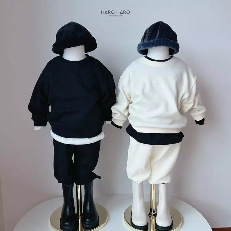 Haro Haro - Korean Children Fashion - #kidsstore - Latte Top Bottom Set - 5