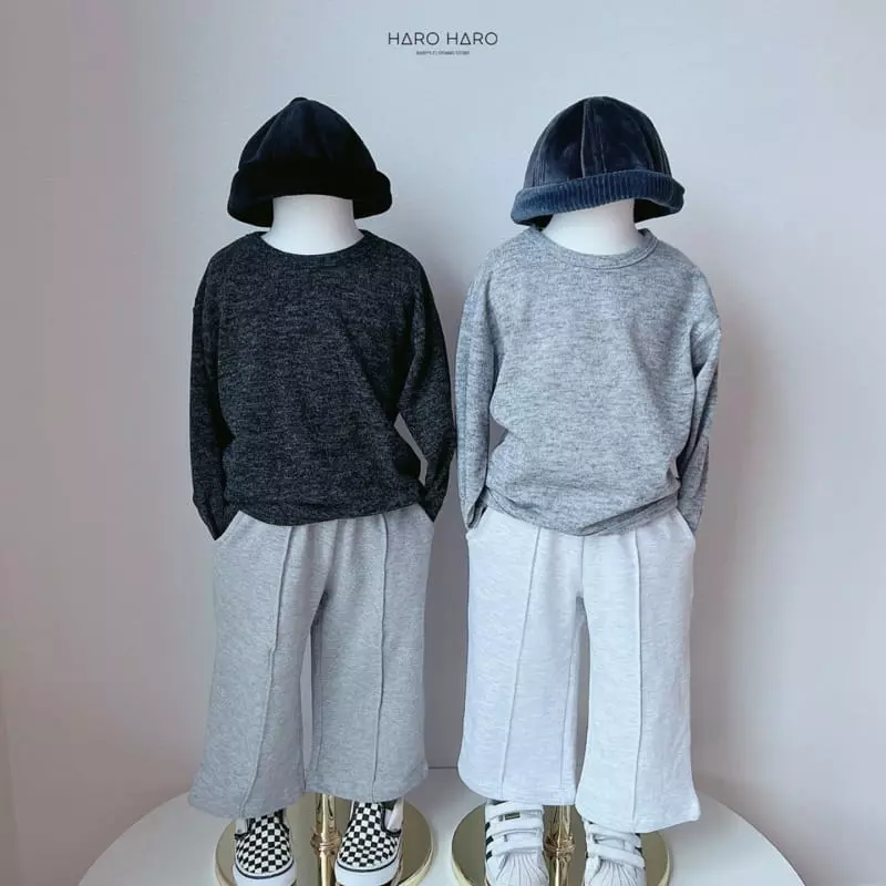 Haro Haro - Korean Children Fashion - #kidzfashiontrend - Baguette Bocashi Knit Tee - 2