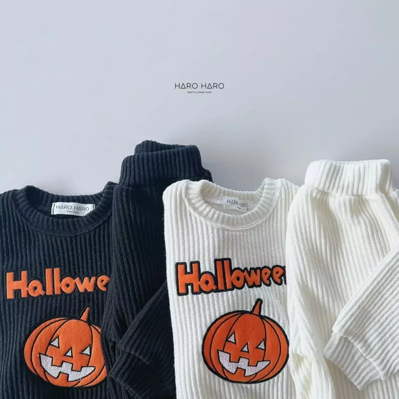 Haro Haro - Korean Children Fashion - #kidzfashiontrend - Halloween Top Bottom Set - 5
