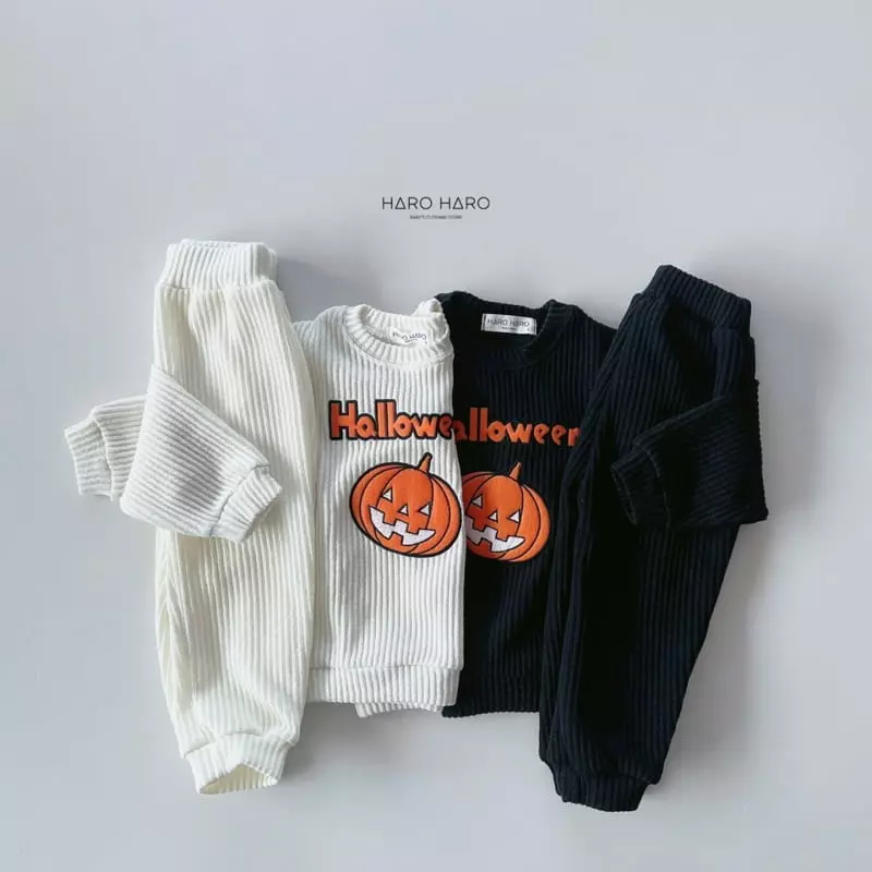 Haro Haro - Korean Children Fashion - #littlefashionista - Halloween Top Bottom Set - 7