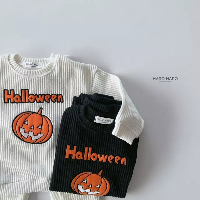 Haro Haro - Korean Children Fashion - #magicofchildhood - Halloween Top Bottom Set - 8