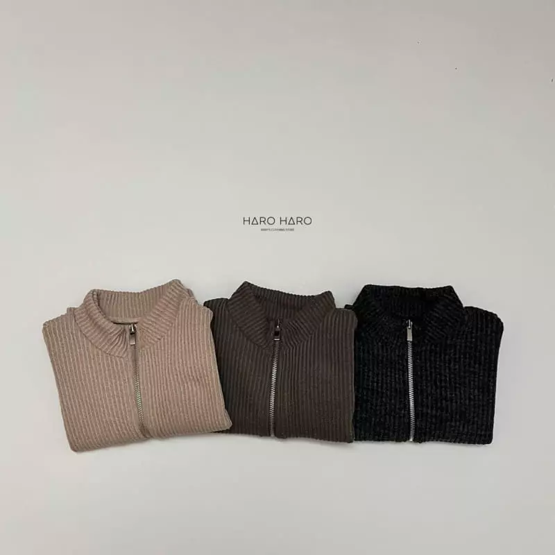 Haro Haro - Korean Children Fashion - #prettylittlegirls - Cookie Knit Zip-up - 5