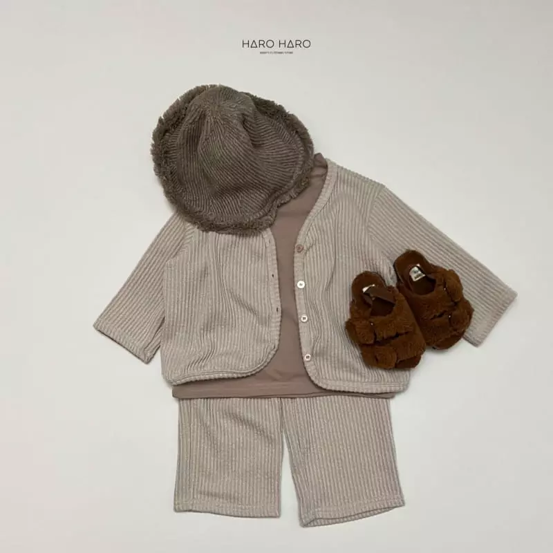 Haro Haro - Korean Children Fashion - #prettylittlegirls - Hazelnut Cardigan Top Bottom Set - 8