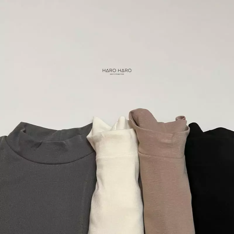 Haro Haro - Korean Children Fashion - #prettylittlegirls - Peanut Half Turtleneck Tee - 6