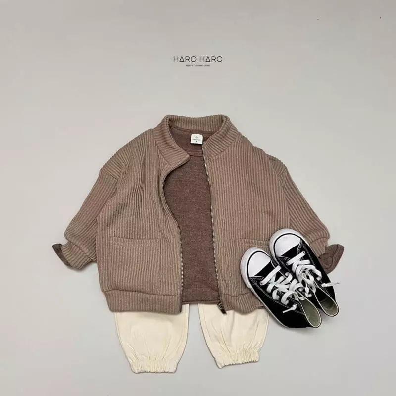 Haro Haro - Korean Children Fashion - #stylishchildhood - Cookie Knit Zip-up - 8