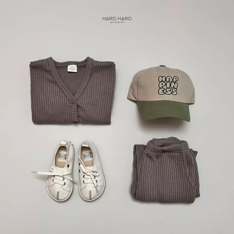 Haro Haro - Korean Children Fashion - #todddlerfashion - Hazelnut Cardigan Top Bottom Set - 9