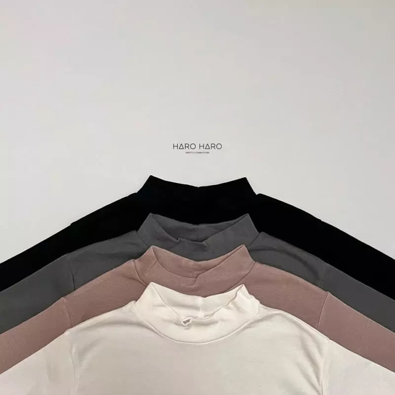 Haro Haro - Korean Children Fashion - #todddlerfashion - Peanut Half Turtleneck Tee - 7