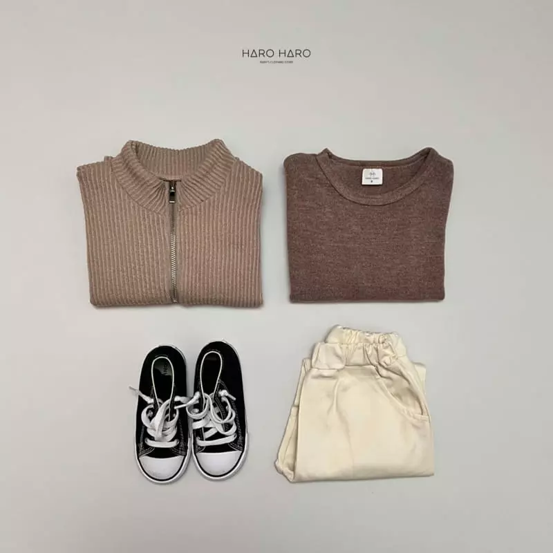 Haro Haro - Korean Children Fashion - #toddlerclothing - Cookie Knit Zip-up - 7