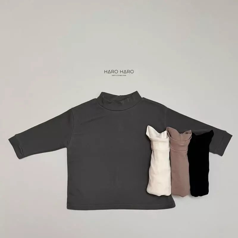 Haro Haro - Korean Children Fashion - #toddlerclothing - Peanut Half Turtleneck Tee - 8