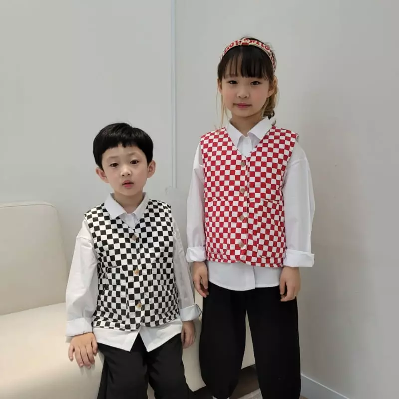 Heart Baby - Korean Children Fashion - #Kfashion4kids - Check Malrang Vest - 3