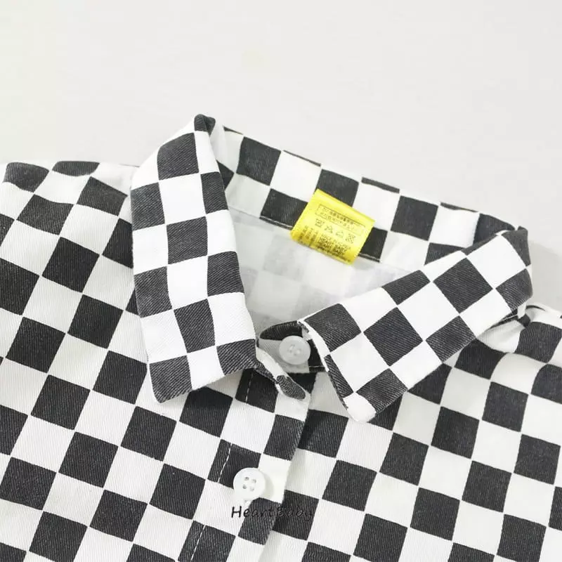 Heart Baby - Korean Children Fashion - #childofig - Check Washing Shirt - 3