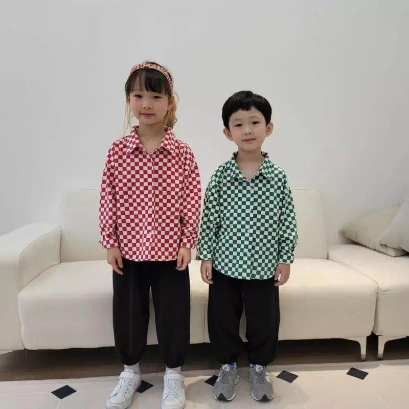 Heart Baby - Korean Children Fashion - #fashionkids - Check Washing Shirt - 7