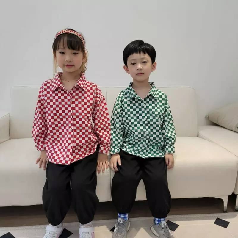 Heart Baby - Korean Children Fashion - #kidsshorts - Check Washing Shirt - 8