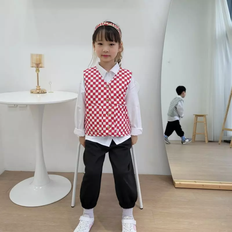 Heart Baby - Korean Children Fashion - #Kfashion4kids - Check Malrang Vest - 4