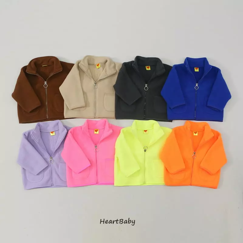 Heart Baby - Korean Children Fashion - #magicofchildhood - Fleece Zip-up Jacket
