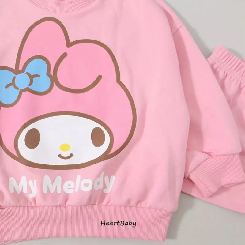 Heart Baby - Korean Children Fashion - #stylishchildhood - Sanrio Shorts Top Bottom Set - 3