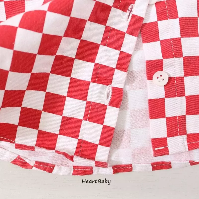Heart Baby - Korean Children Fashion - #stylishchildhood - Check Washing Shirt - 2