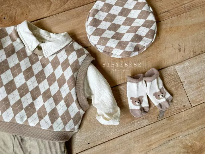 Hi Byebebe - Korean Baby Fashion - #babyboutiqueclothing - Argyle Knit Beret Hat - 5