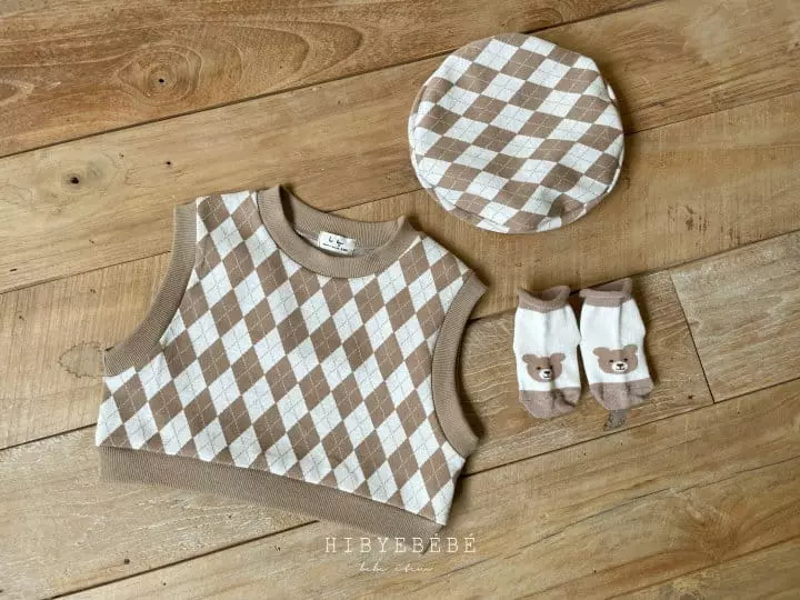 Hi Byebebe - Korean Baby Fashion - #babyclothing - Argyle Knit Vest - 7