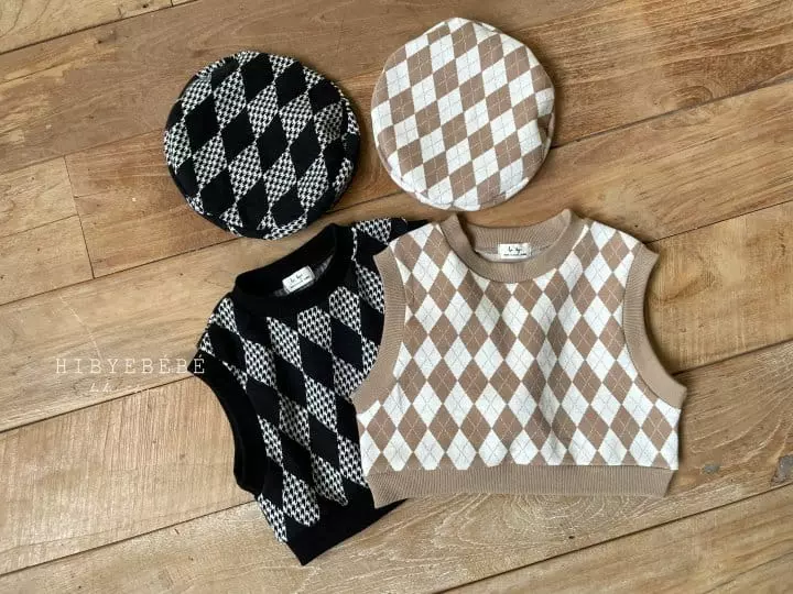Hi Byebebe - Korean Baby Fashion - #babyfever - Argyle Knit Beret Hat - 8