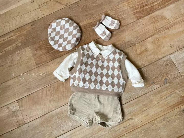 Hi Byebebe - Korean Baby Fashion - #onlinebabyboutique - Argyle Knit Vest - 2