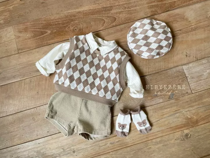 Hi Byebebe - Korean Baby Fashion - #onlinebabyboutique - Argyle Knit Beret Hat