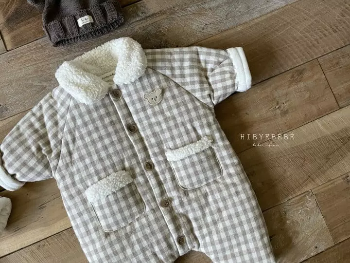 Hi Byebebe - Korean Baby Fashion - #onlinebabyboutique - Margaret Check Padding Overalls - 4