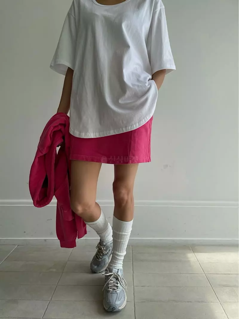 Hi Raki - Korean Women Fashion - #momslook - Piping U Neck Tee - 3