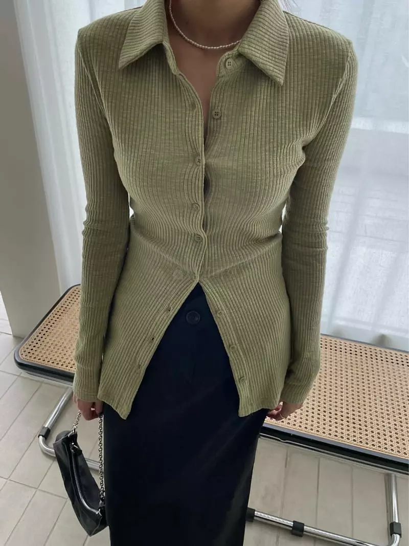 Hi Raki - Korean Women Fashion - #momslook - Rib Cardigan - 5