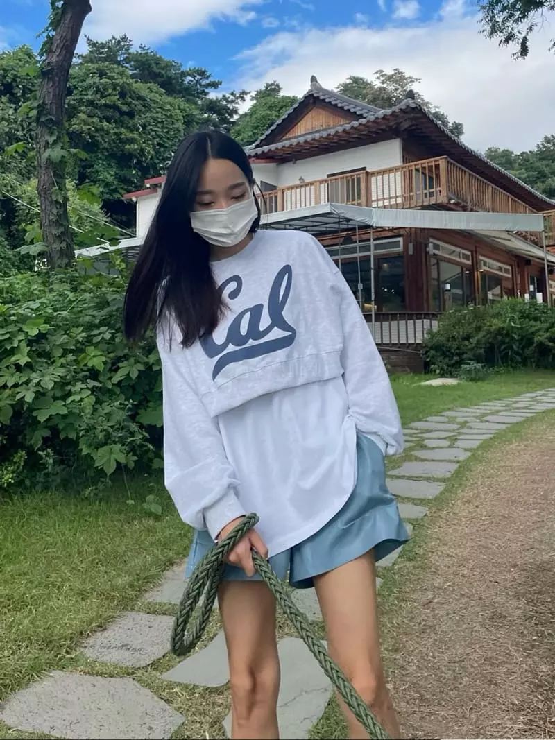 Hi Raki - Korean Women Fashion - #momslook - Cal Sweatshirt - 3
