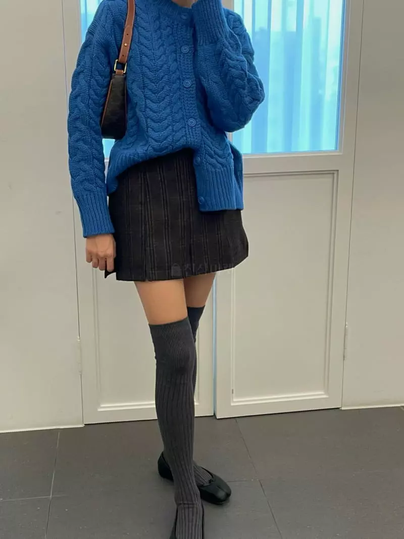 Hi Raki - Korean Women Fashion - #shopsmall - Check Skirt Pants - 7