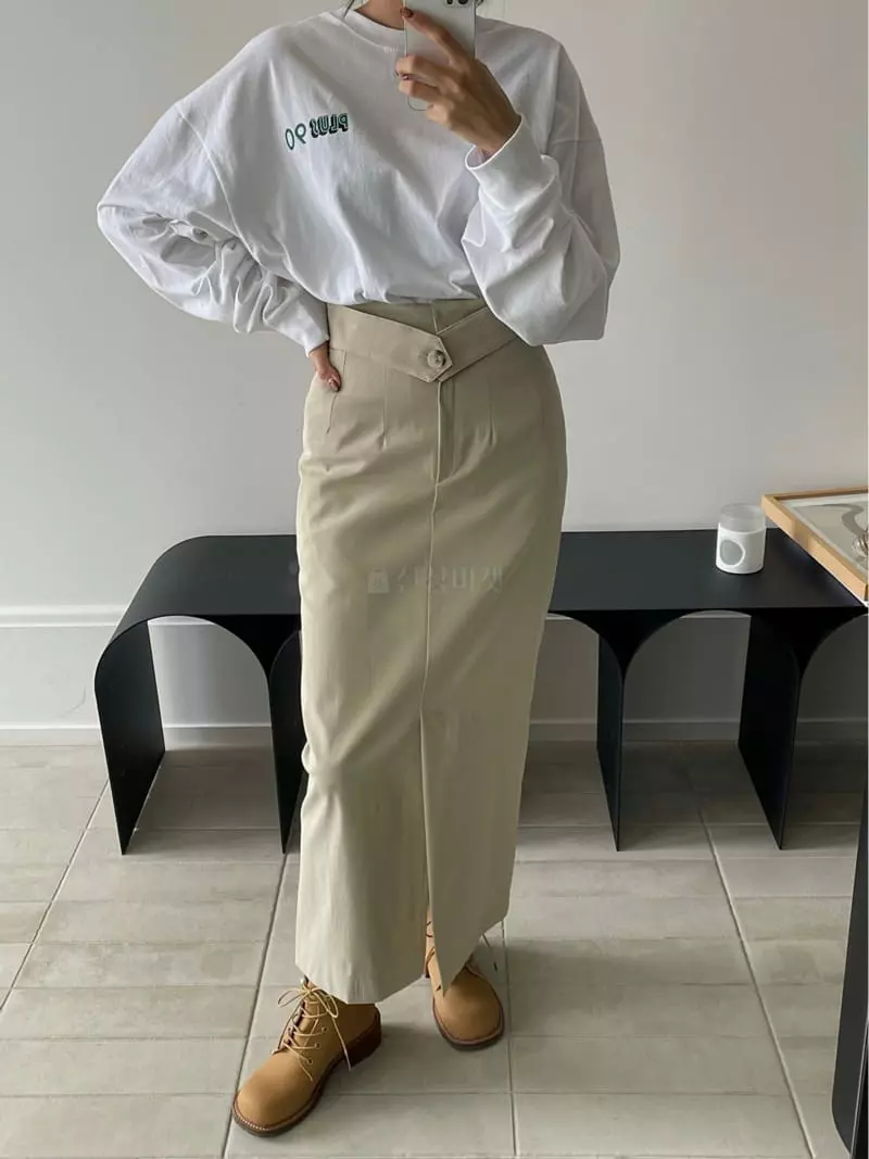 Hi Raki - Korean Women Fashion - #momslook - Belted Skirt - 4