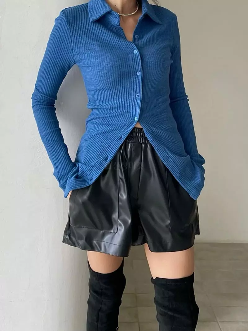 Hi Raki - Korean Women Fashion - #womensfashion - Leather Shorts - 7