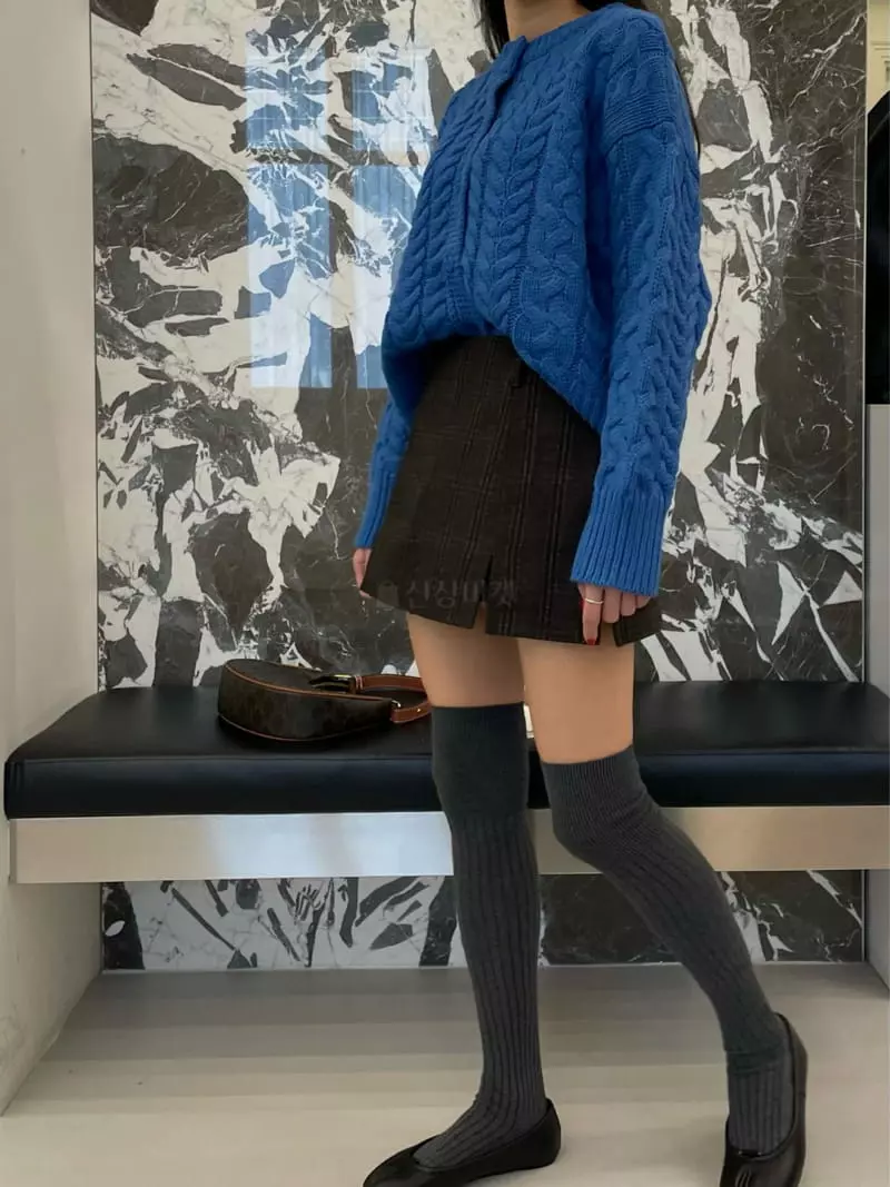 Hi Raki - Korean Women Fashion - #womensfashion - Check Skirt Pants - 11