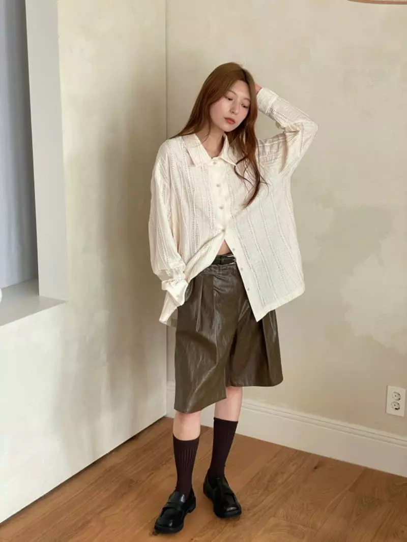 Hoper - Korean Women Fashion - #momslook - Lace Shirt - 2