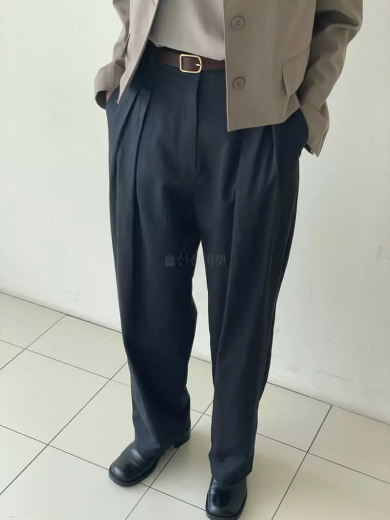 Hoper - Korean Women Fashion - #womensfashion - Two Tuck Pants - 4