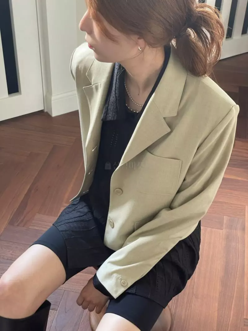 Hoper - Korean Women Fashion - #momslook - Crop Short Jacket - 6
