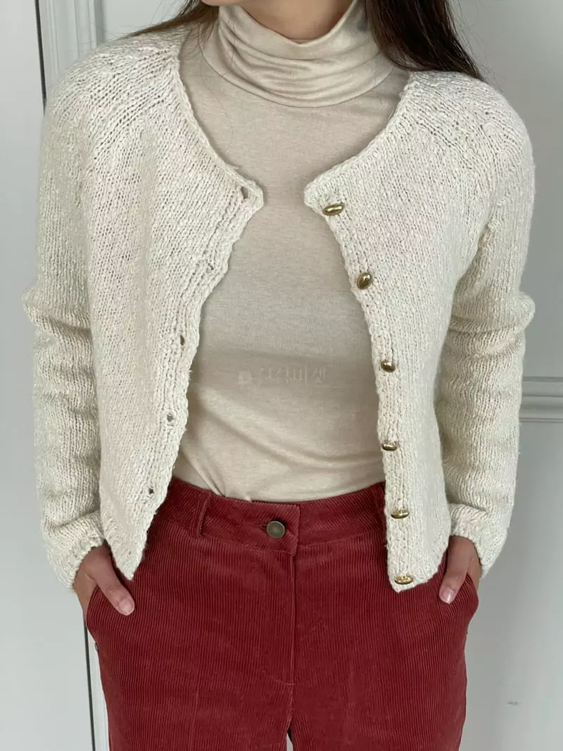 Hoper - Korean Women Fashion - #momslook - Crop Knit Cardigan - 6