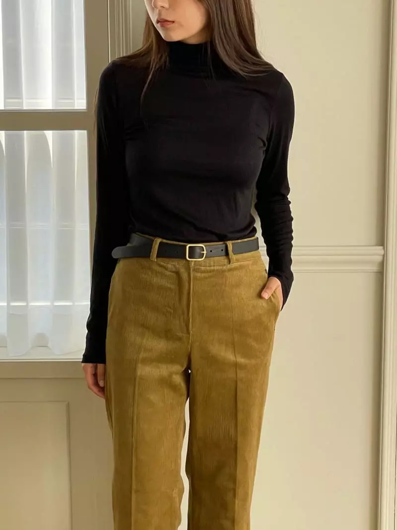 Hoper - Korean Women Fashion - #romanticstyle - Turtleneck Tee - 7