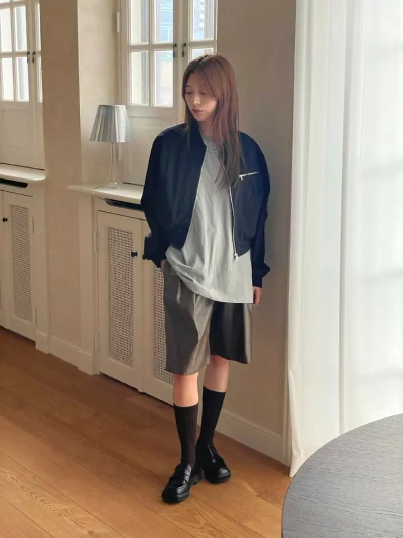 Hoper - Korean Women Fashion - #shopsmall - Stardium Crop Short Jumper