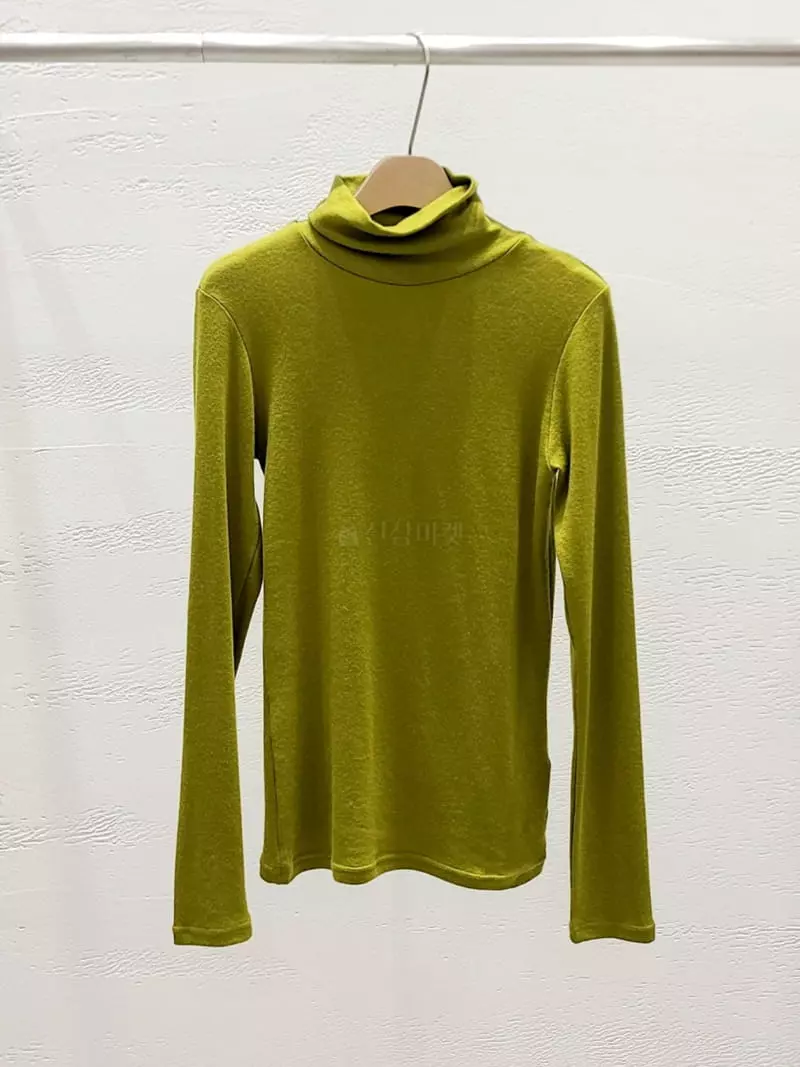Hoper - Korean Women Fashion - #vintageinspired - Turtleneck Tee - 3