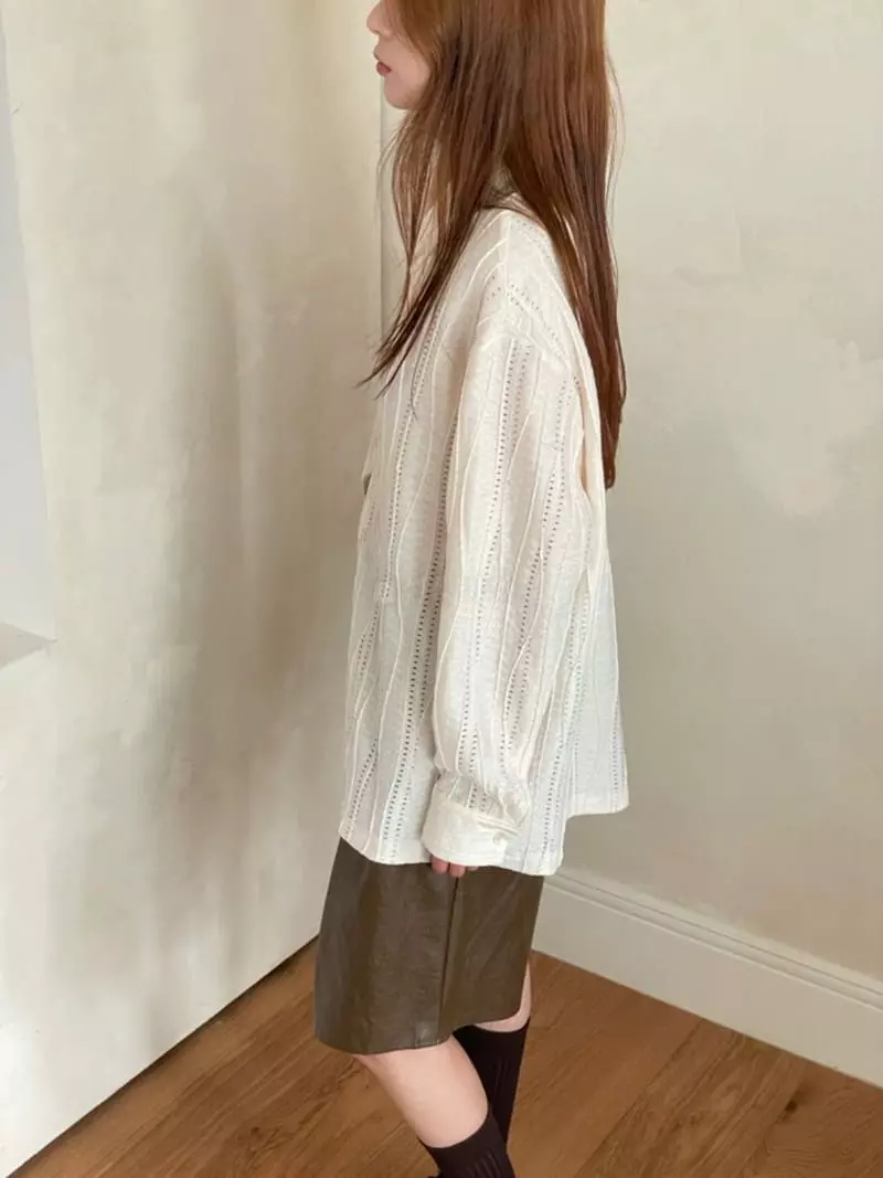 Hoper - Korean Women Fashion - #womensfashion - Lace Shirt - 3
