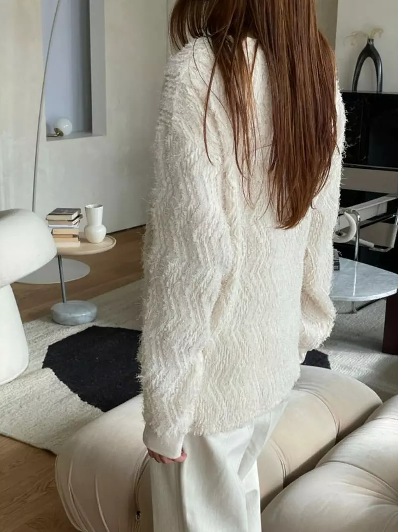 Hoper - Korean Women Fashion - #womensfashion - Lace V Neck Tee - 12