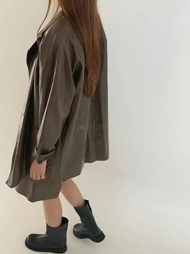 Hoper - Korean Women Fashion - #womensfashion - Leather Pants Set Up - 3
