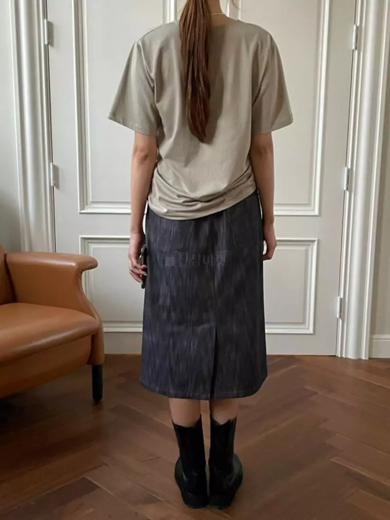 Hoper - Korean Women Fashion - #womensfashion - Denim Two Tuck Skirt - 2