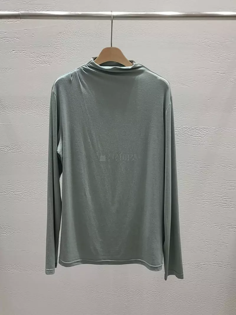Hoper - Korean Women Fashion - #womensfashion - Neck Tug Modal Tee - 3